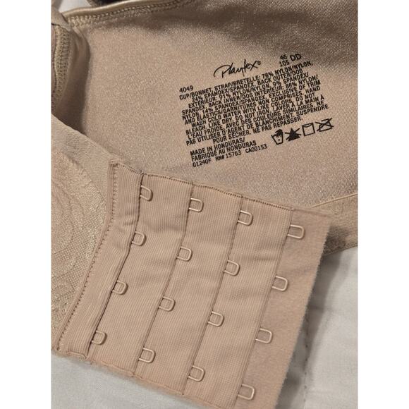 Playtex 18 Hour Ultimate Lift & Support Wireless Bra 4049 Sz 46DD Beige Confort - Picture 3 of 5